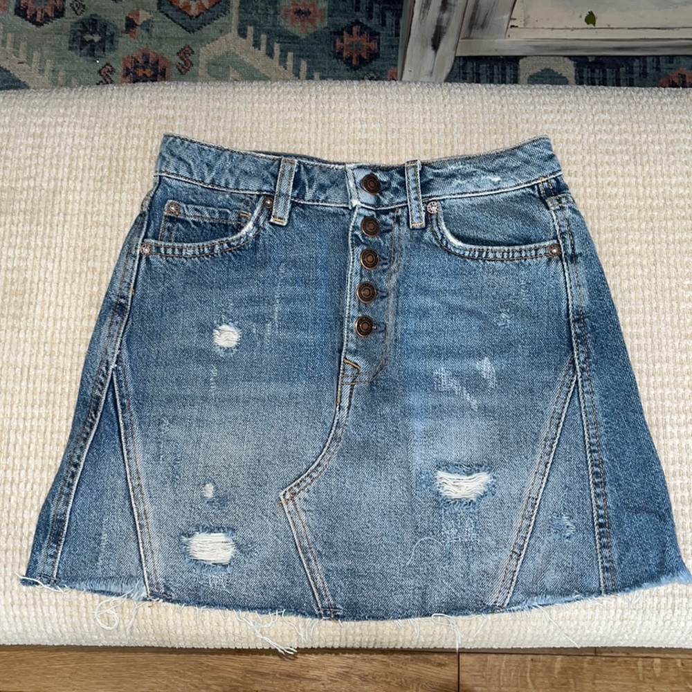 We the Free Denim Skirt Size 25